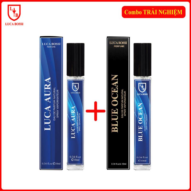 L40- Nuoc Hoa Luca Aura Và Nước Hoa BlueOcean Dung Tích 10ml Xịt Thơm Perfume Cosmetic Nữ