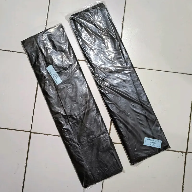 Kantong plastik sampah hitam ukuran 90x120 cm (isi 6 lembar) trash bag / tempat sampah / plastik sampah hitam 1