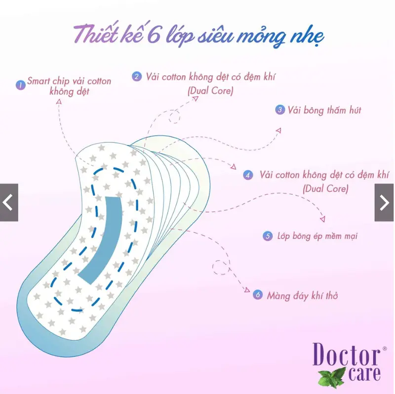 Băng vệ sinh thảo dược Doctorcare ban đêm 33.8cm, băng vệ sinh phụ nữ , chống tràn, siêu thấm hút. Tampon quan bang 4