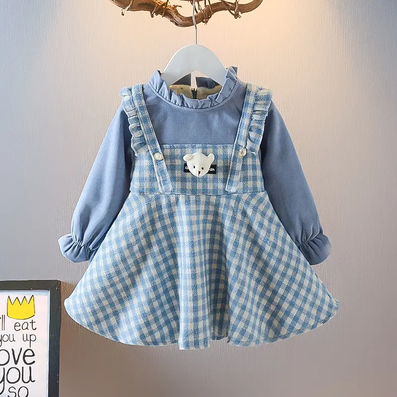1 - 5 Tahun | Dress Shin Hye Korea Style / Dres Overall Premium Gaun Casual Anak Perempuan Cewek Korean Kiosbalitafawa Biru Bunda