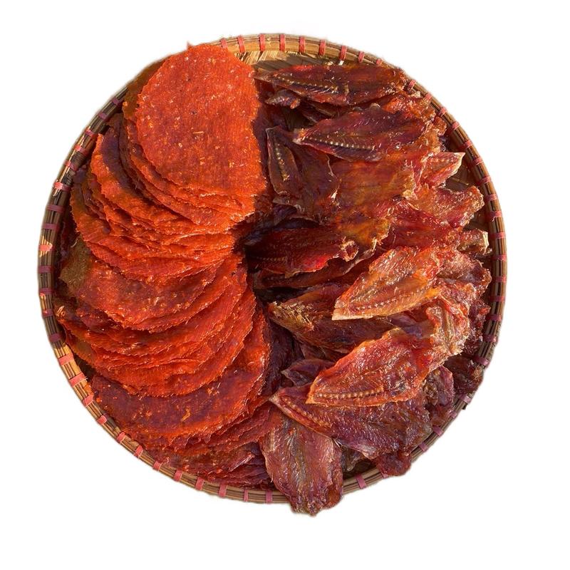 COMBO 1KG KHÔ 189K (CÁ THU ĐỎ TRÒN + CÁ PHÈN ĐỎ) VỊ MẶN NGỌT TUỔI THƠ ĂN VẶT MÃ 4 Food Snack