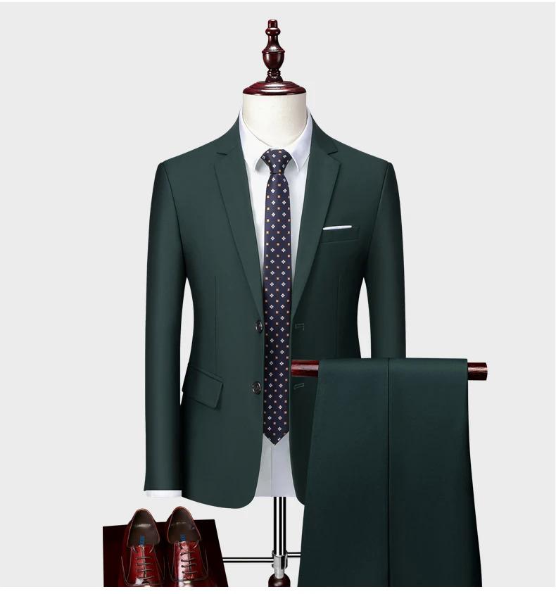 Product Introduction of (Jacket+Pants) Latest Men Suit Set Formal Blazers Slim Fit Business Tuxedo 2 Pcs Suit Groom's Wedding Dress Man Suit S-6XL 18