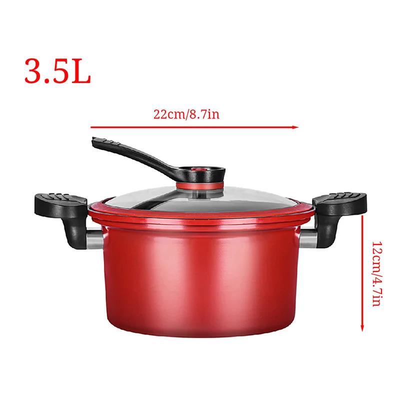 Product Introduction of Pressure Cooker 3.5L Soup Meat Pot Rice Cooker Gas Stove Micro Pressure Cooker Stew Pot Non-Stick Cooking Pots Kitchenware 15