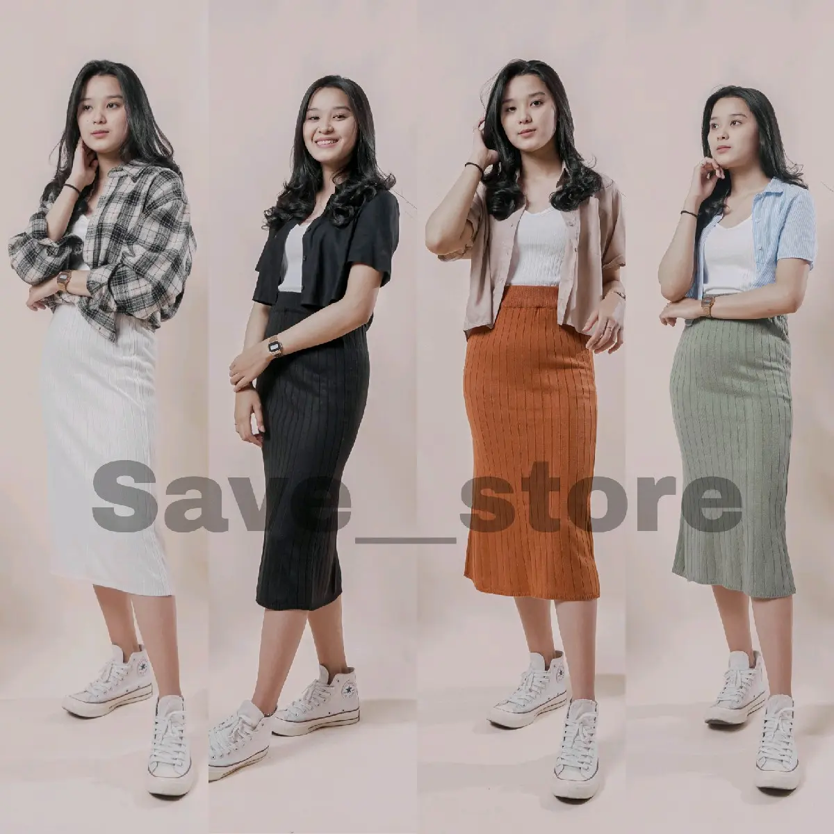 Rok Span Rajut 7/8 • Rok Span Rajut Sebetis