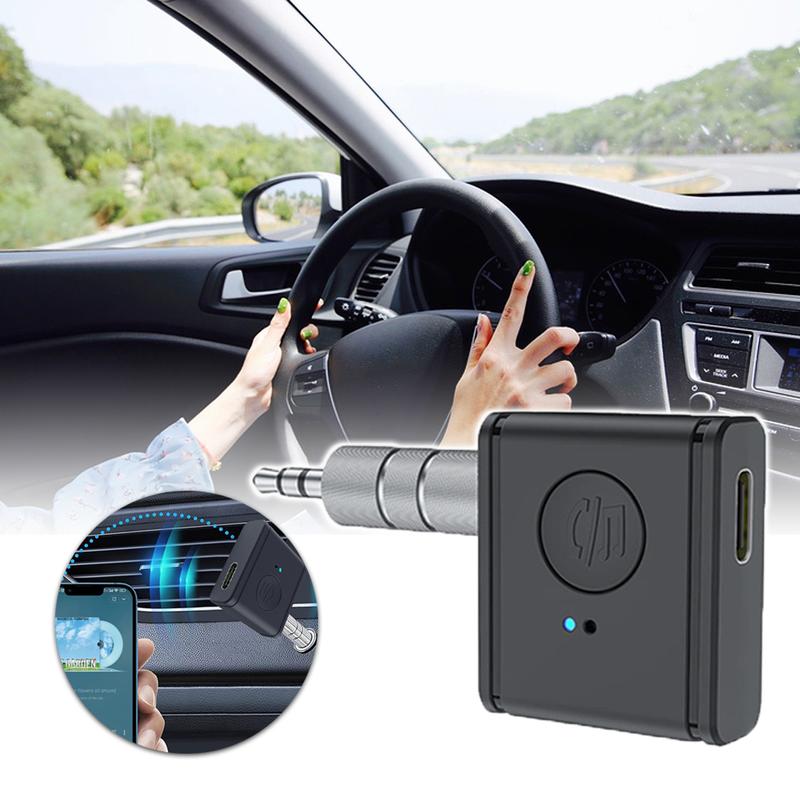 Wireless Bluetooth 5.3 Receiver Call Listening Navigation 3.5MM AUX Car Adapter Type-C Charging #468738 0