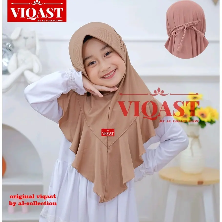 Jilbab Anak Hijab Bergo Pet MARLINA Ropel Ori Viqast TK Usia 3-8 Tahun Kerudung Prempuan Instan Viral Terlaris Dadishope12 Qasimahijab