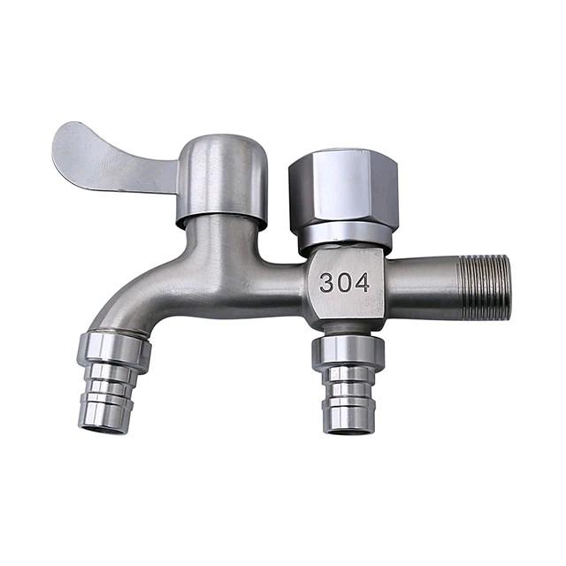 Vòi nước 2 đầu ra inox 304 cao cấp mẫu xuất xứ Đài Loan tiện dụng đa chức năng siêu bền