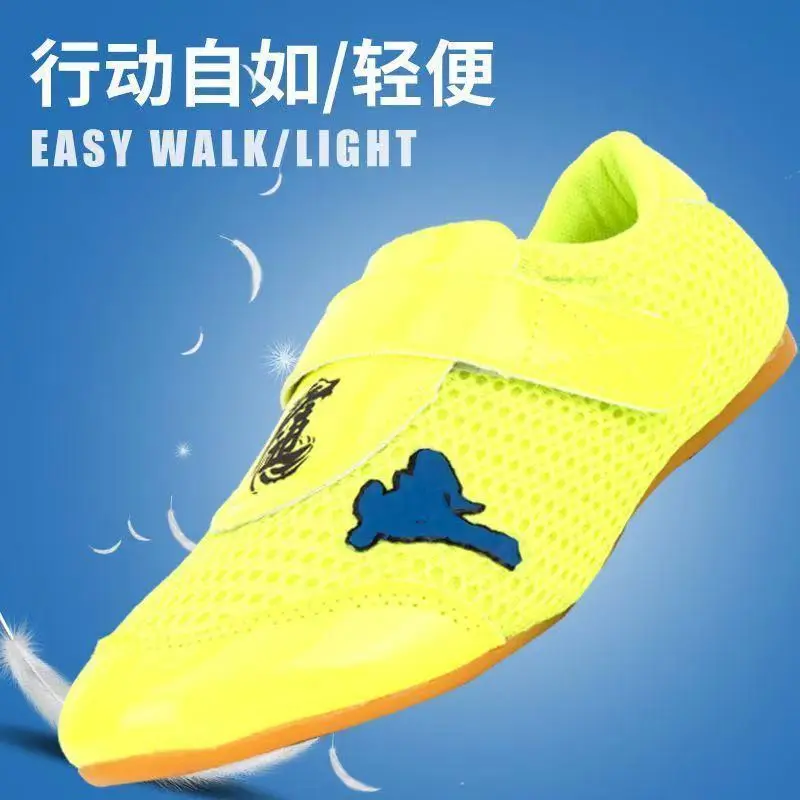 Children's Martial Arts Shoes Beginner Taekwondo Shoes Adult Men and Women Breathable Non-slip Rubber Sole Training Taekwondo Shoes