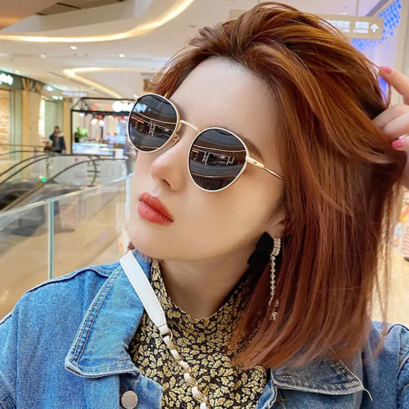 Trend Star Same Style Glasses Small Oval Shades Light Sunglasses For Woman