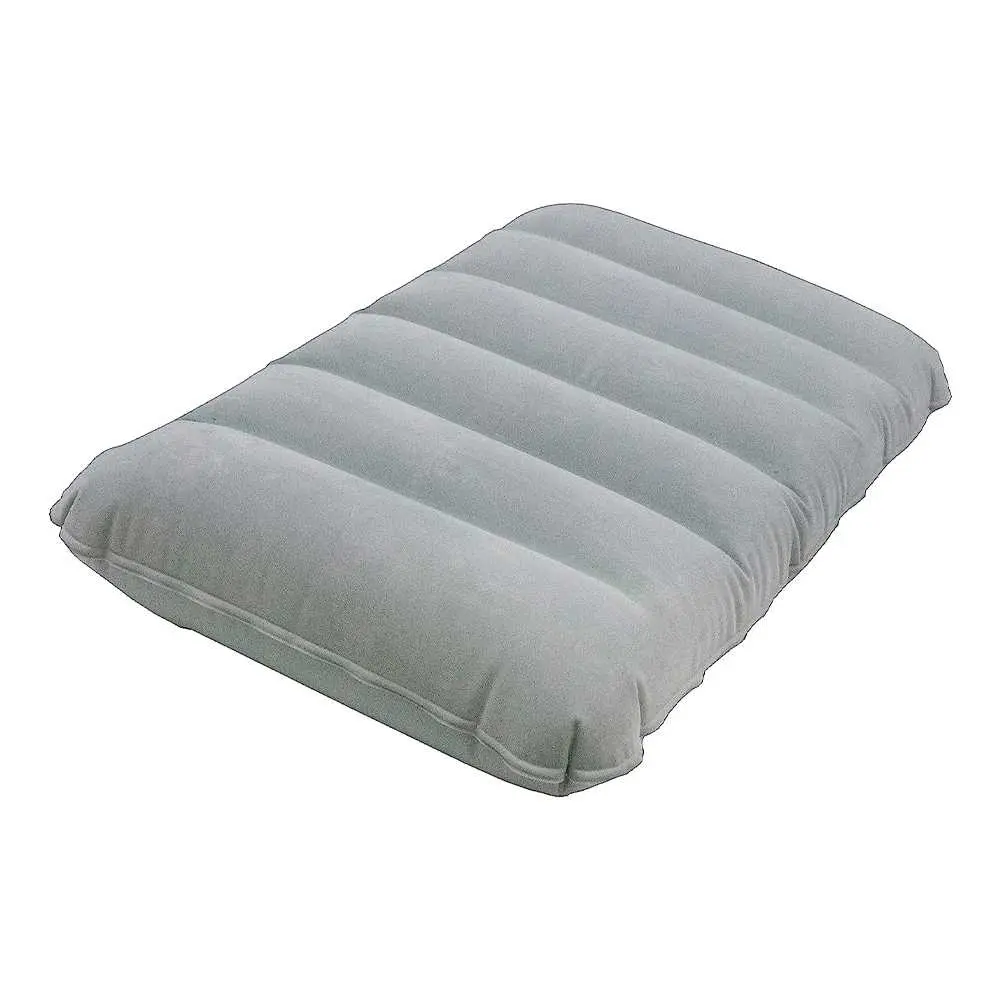 Bantal Angin Tiup Inflatable PVC Neck Pillow High Rest Portable Outdoor Kain Bed
