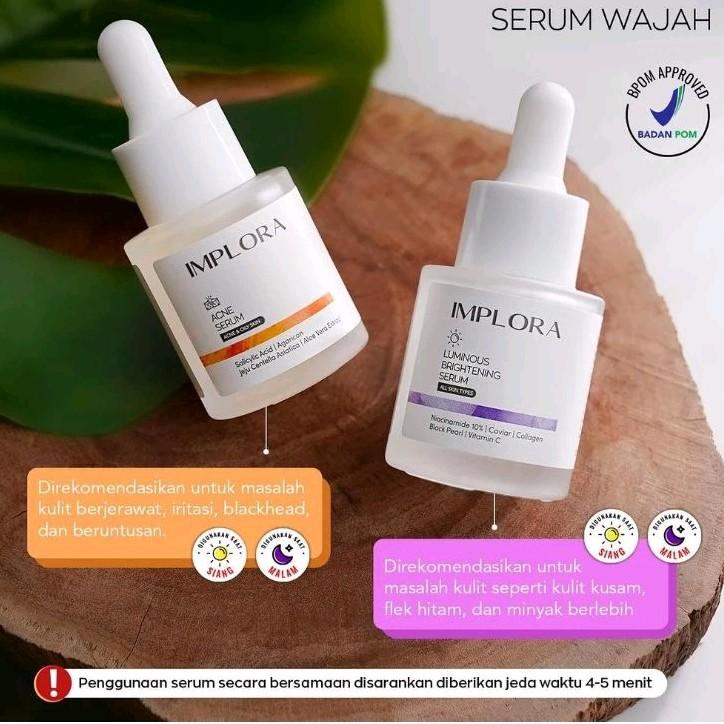 Implora Serum Wajah 20ml Face Serum 24K Gold | Hydrating | Acne | Brightening | Peeling | Vitamin C pemutih Wajah Serum Penghilang Flek Hitam 5