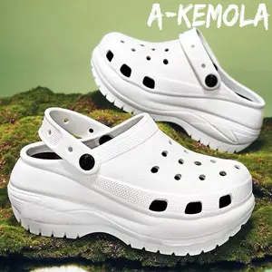 MPH  Sandal Cowok Baim Dewasa Sandal Bakpao  Sandal Cowok Dewasa Sandal Jepit Teplek Wanita Sandal Kodok Wanita Dewasa Tinggi 8cm Sandal Jelly Baim Wedges EVA Sepatu Baim Sendal Fuji Hitam Putih