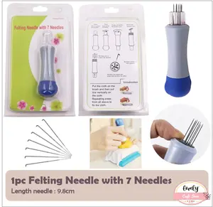 LovelyCraftStore | A02 Felting Needle With 7 Needles Alat Felting Dengan Tujuh Jarum
