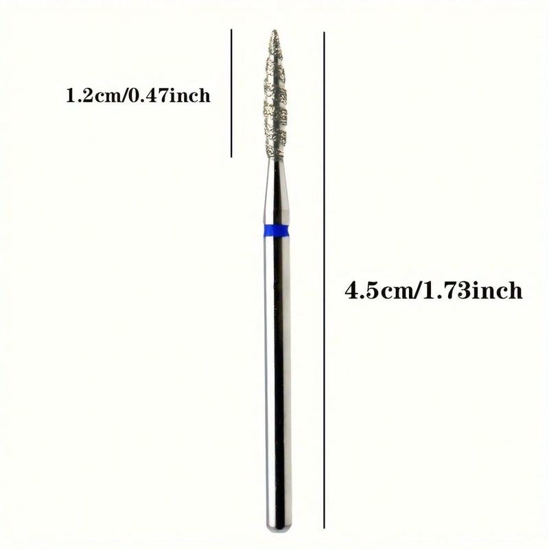 Product Introduction of 8pcs Diamond Nail Drill Bit Set, Flame Bit Design, Professional Manicure Pedicure Tool For Cleaning, Smoothing, And Fine Detail Work - 3/32" Shank, Standard And Fine Grit, Disinfectable Cutics 1