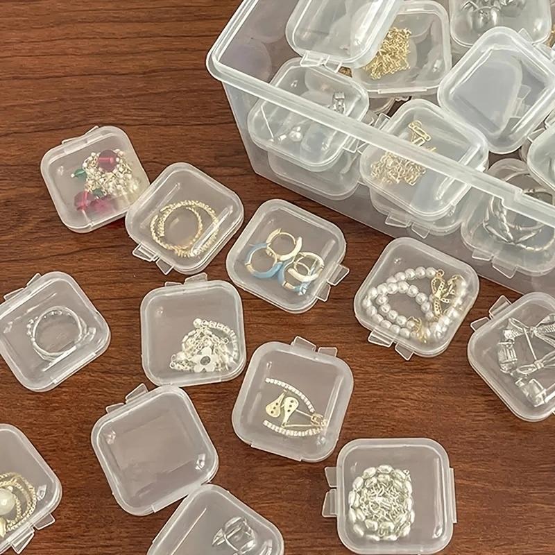 Product Introduction of 20pcs Mini Jewelry Storage Box, Clear Square Jewelry Case for Earrings, Rings, Jewelry Storage Organizer for Travel & Daily Use 7