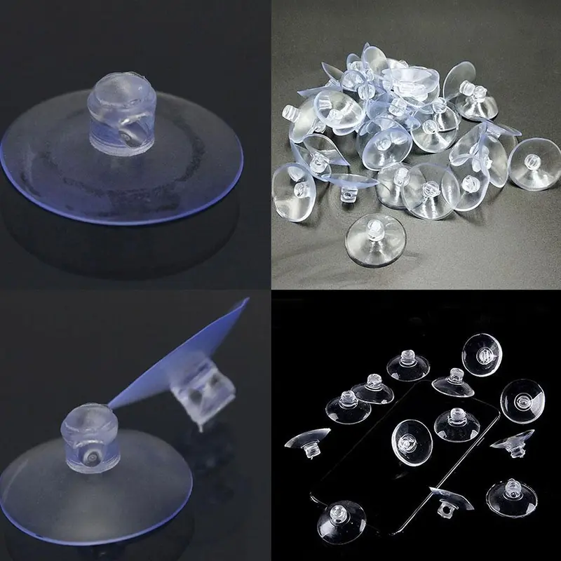 Cốc Hút PVC, 12 Chiếc, Cốc Hút Nhỏ Có Thể Tháo Rời Thích Hợp Cho Nhà Bếp, Phòng Tắm Và Vòi Hoa Sen, Dán Tường, S1Q9 1