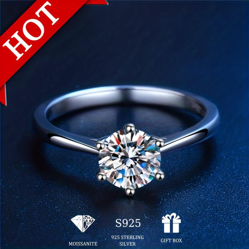 Moissanite 1 Ct 6.5mm - GRA Incisé Laser - Certificat - Incolore