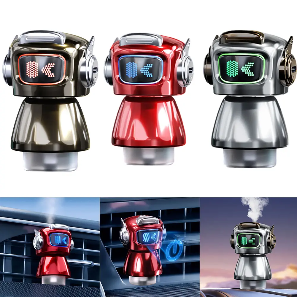 Car Air Freshener AI Robot Rechargeable Aroma Diffuser with 4 Gear ...