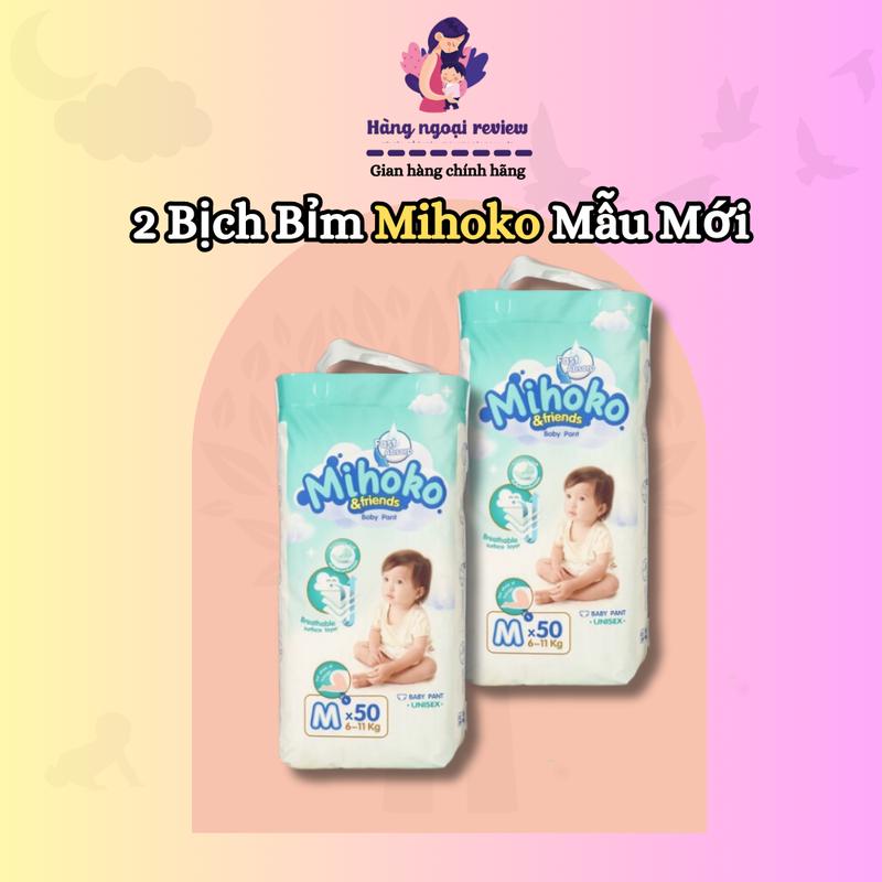 [2 Bịch] Bỉm Nhật Bản Mihoko Cho Bé Size M,XL,XXL Quần (Date 2027)