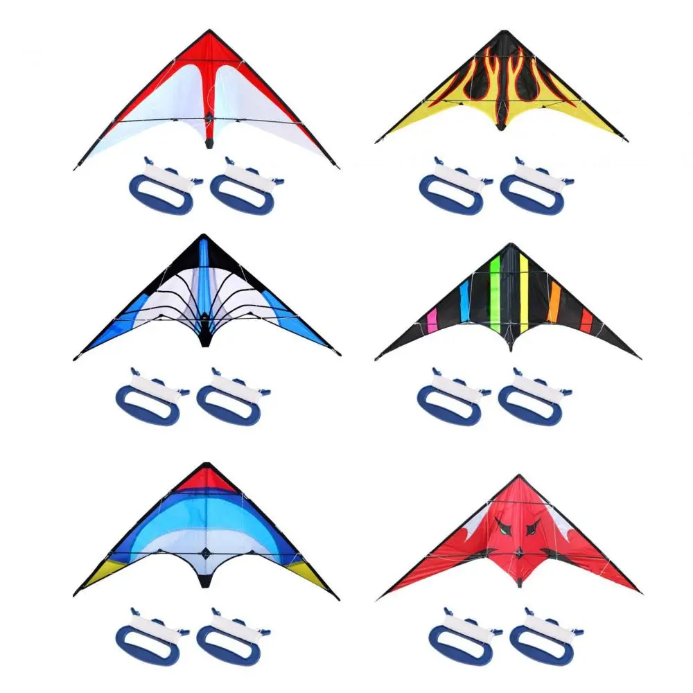Large Stunt Power Kite 1.2M Novelty Colorful Fun Sports Toys Triangle Kite for Surfing Hiking Activities Stunts Flying Beach