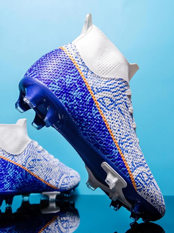 Unisex's Fashionableslip on  Up Soccer Shoes, Breathable Comfortable Non-slip High Top Football Shoes, Football Cleats for Outdoor Training 2
