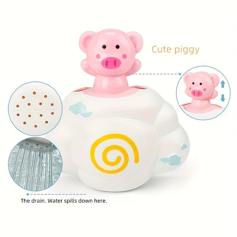 Product Introduction of Cute Animal & Cloud Design Bath Toy, 3 Counts/set Random Color Pattern Baby Bathing Toys, Creative Shower Toy for Gifts 3