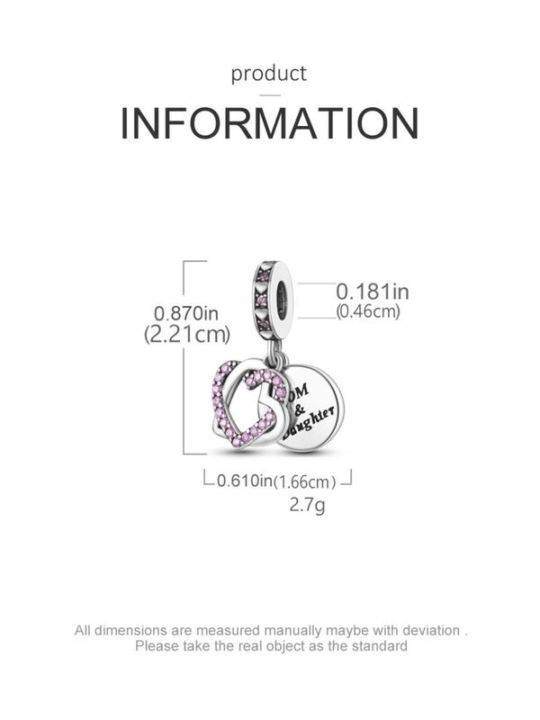 Heart Shaped Rhinestone Decorated Dangle Charm, Diy Jewelry Making Supplies for Necklace and Bracelet, Fashion Accessories for Women & Girls for Holiday Engagement Gift 1