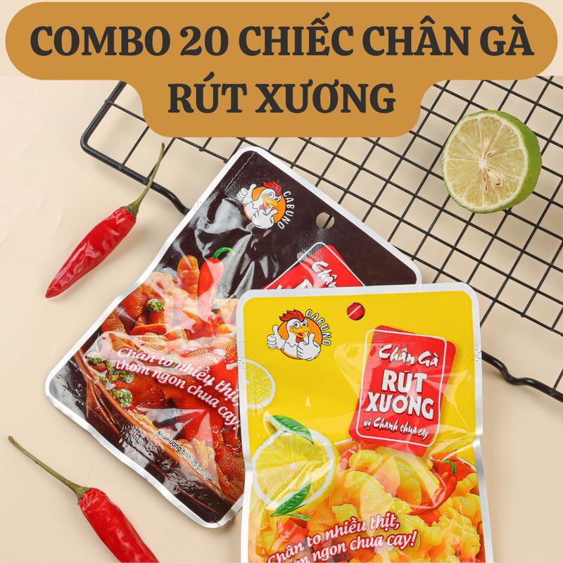 COMBO 20 chiếc chân gà rút xương CABUNO chọn vị Chua Cay