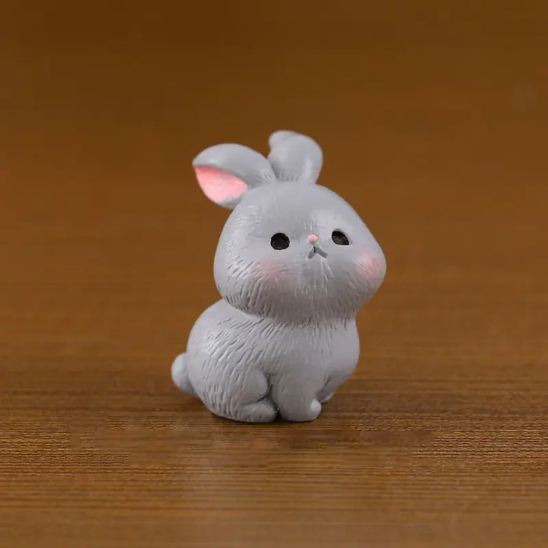 Đồ Trang Trí Thỏ, Tự Làm Sáng Tạo, Cảnh Quan Siêu Nhỏ Mini, Mô Hình Thỏ Resin, Thỏ Hoạt Hình Dễ Thương, Thu Nhỏ, Thích Hợp Cho Vườn Decor Decor Phòng 7