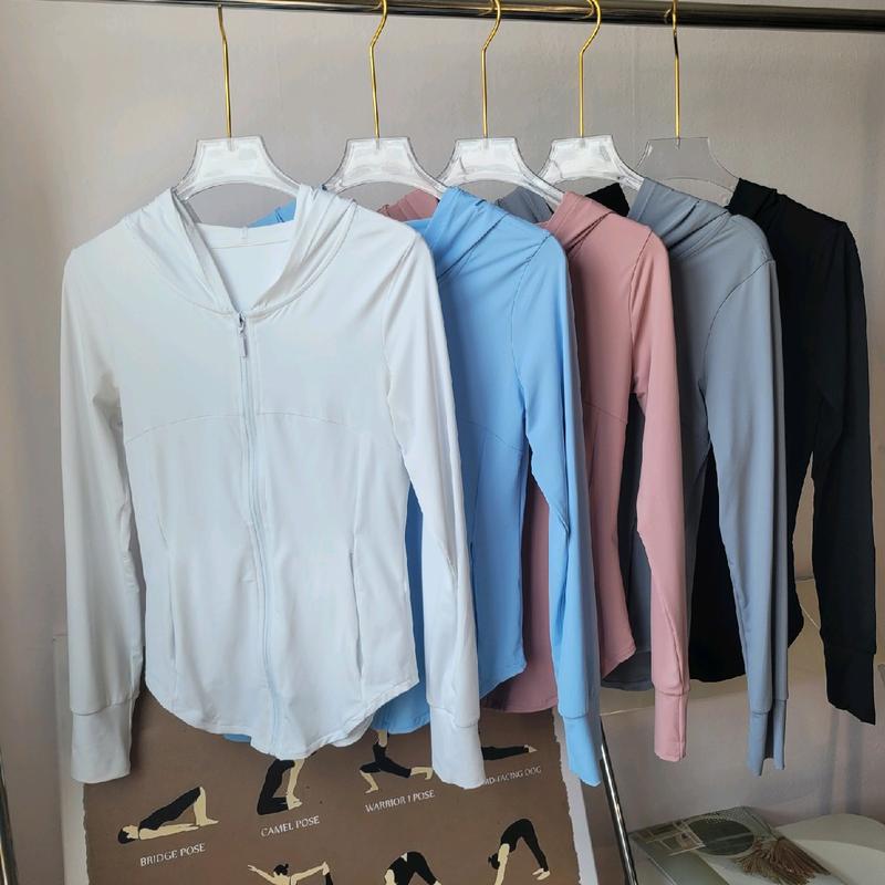 Áo khoác poly lạnh tập gym yoga nữ có chỉ số chống tia UV Sport Top Tập Thể Dục