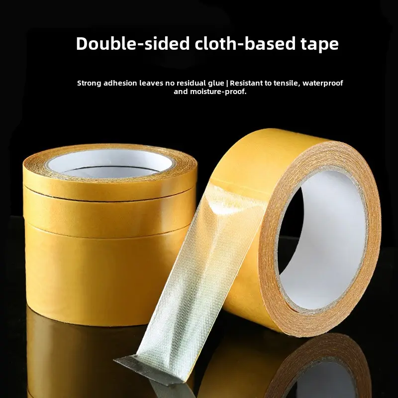 Double Sided Tape Heavy Duty Strong Wall Adhesive Strips with Fiberglass Mesh No Stains Removable Clear Tape 5CM Wide Universal Decor Carpet scotch Tape