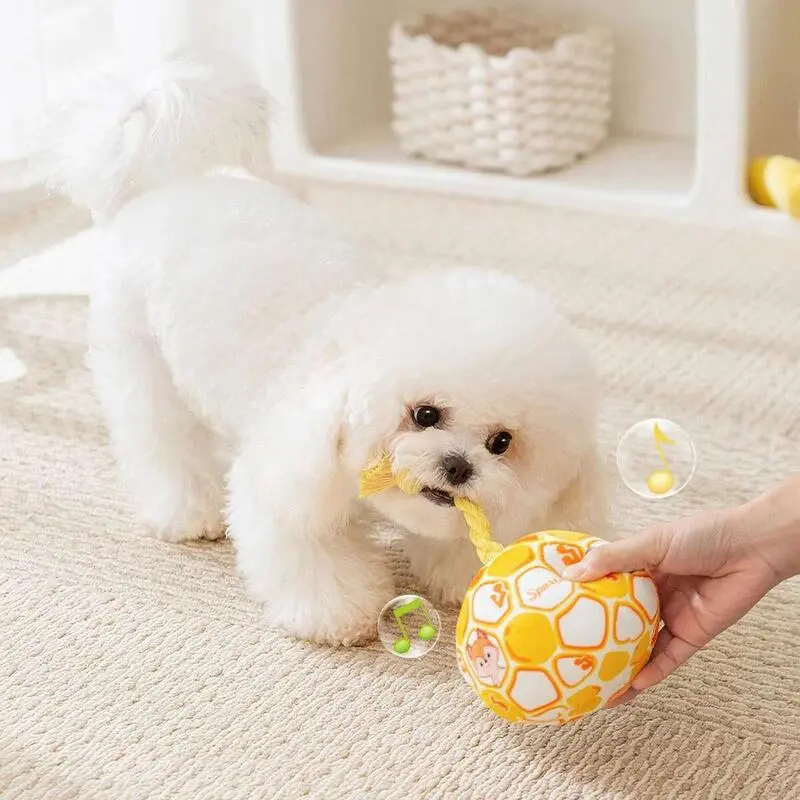 Chuông Tương Tác Cho Thú Cưng, Bóng Nhai Nhồi Bông Vòng Lò Xo, Có Nút Thắt Dây, Làm Bằng Bông PP, Thích Hợp Để Giảm Buồn Chán Và Răng Mọc
