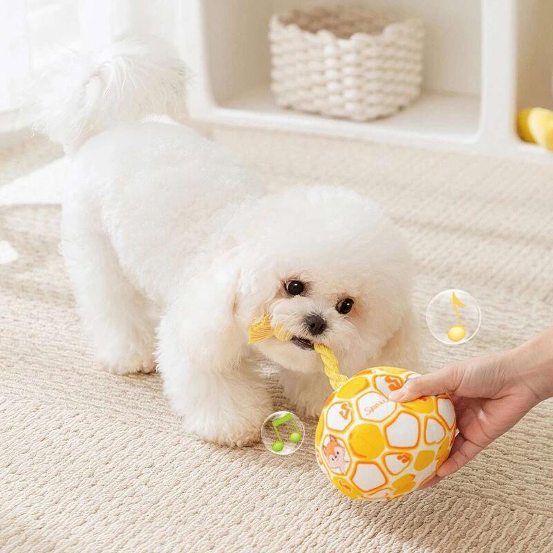 Pet Interactive Bell ringing Plush Chew Ball for - with Rop - TikTok ...