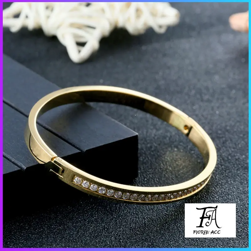 FA Gelang Bangle Klasik Gelang Wanita Titanium YMC-S030 2