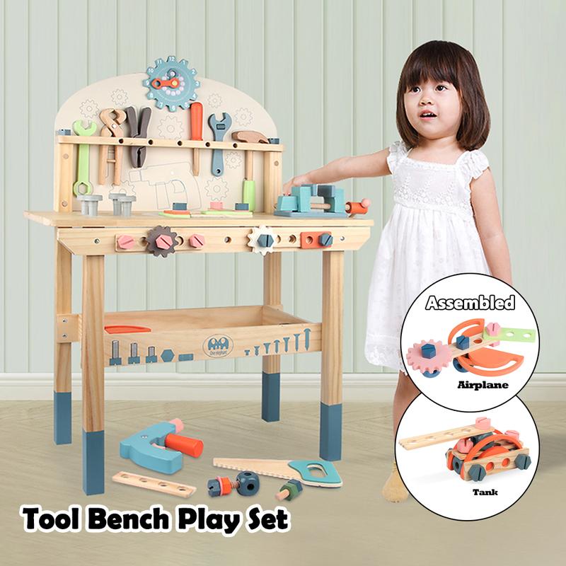 【Large Size Wooden Engineer Toys 】ODOSO Kids Pretend Play Engineer ...