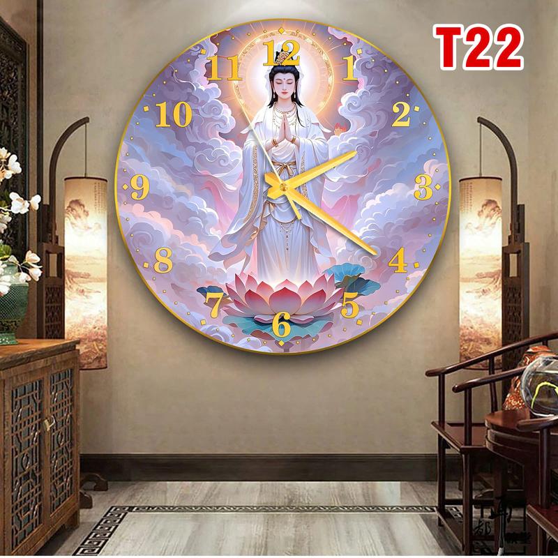    Đồng hồ   Tranh phật treo tường QUÁN THẾ ÂM BỒ TÁT _   ĐÔNG HỒ TRÁNG GƯƠNG PHA LÊ   
