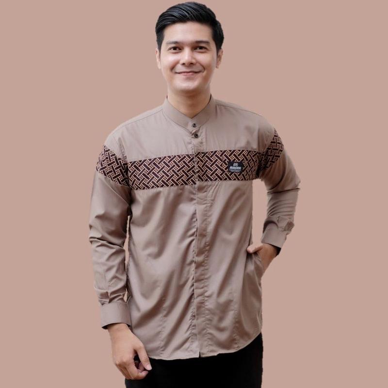 Baju Kemeja Koko Kobata QYNANG Lengan Panjang Fashian Pria MuslimTerbaru 2023 0