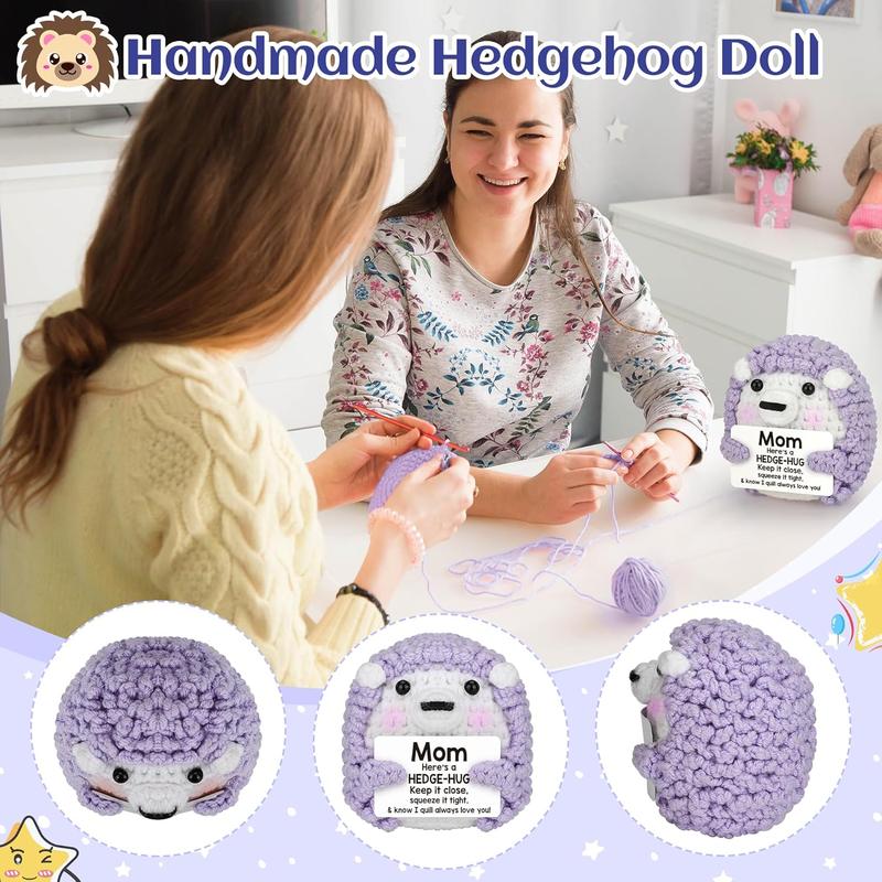 Product Introduction of Cute Hedgehog Design Crochet Ornament, Funny Birthday Gift for Mom, Handmade Crochet Cute Hedgehog, Unique Presents for Step Mom Mother-In-Law 2