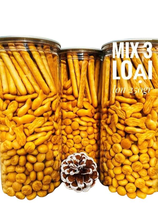 Bánh quy mặn LIÊN HƯNG mix 3 loại pet 220gram Food Snack Ăn Vặt Thức Ăn bánh que