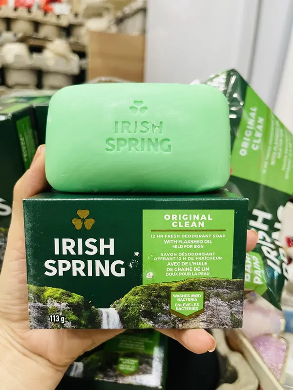 Xà Bông Cục I﻿R﻿‎IS﻿‎H S﻿‎P﻿‎RI﻿N﻿‎G Mỹ Orginal  xà bông thơm Fe﻿ll Clean And Fr﻿esh Deod﻿rant Soap 113g 0