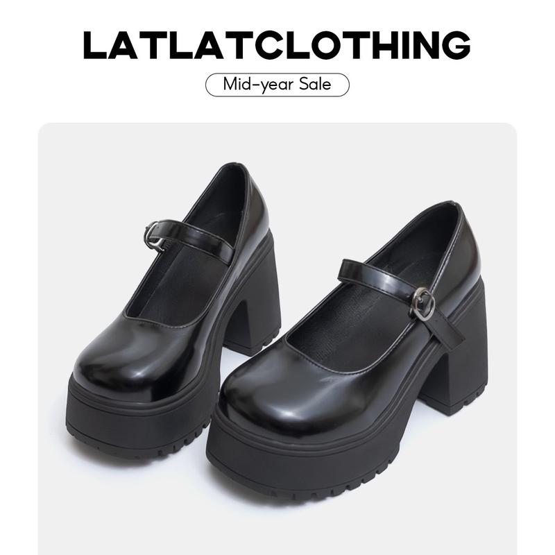 CÓ SIZE 34 - BẢN 10CM Giày cao gót Barbie Girl đế cao 10cm đế vuông cực kì cá tính dành cho nữ - BẢN ĐẾ 10CM_1201 Shoes Jean