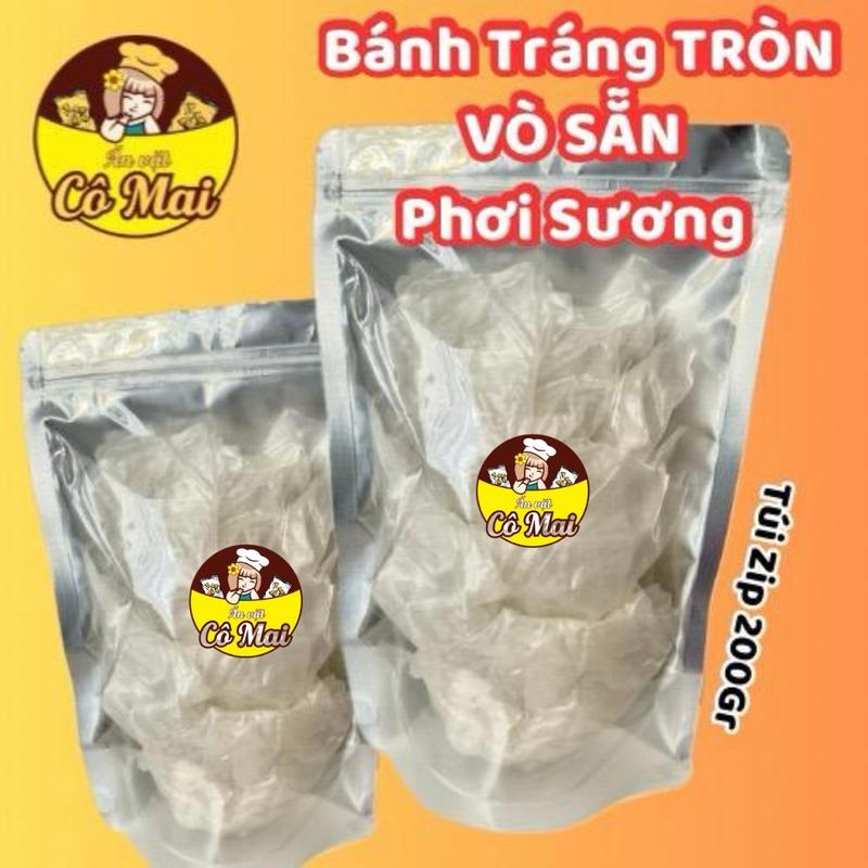 [1 TÚI 200GR] Bánh Tráng Phơi Sương Mua Kèm, Có 2 Loại Tròn Và Rìa Snack Ăn Vặt Food Thức Ăn