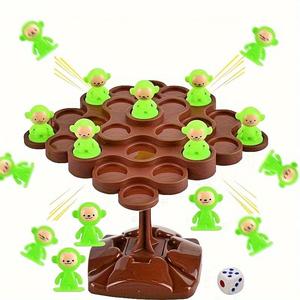 Juguete de Rompecabezas para Entrenamiento de Concentración en el Árbol de Equilibrio de Mono (1 Set), Juego de Apilamiento de Rompecabezas Interactivo, Opciones Creativas de Regalo para Cumpleaños y Vacaciones