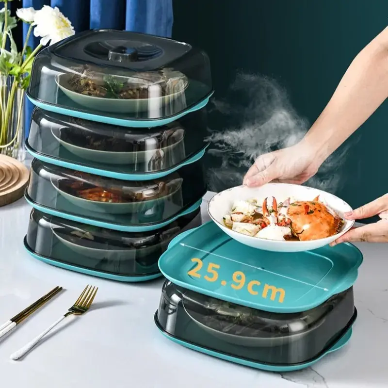 Food-grade insulation dish cover household leftovers dust cover multilayer storage rack kitchen insect-proof rice table cover bekas  letak