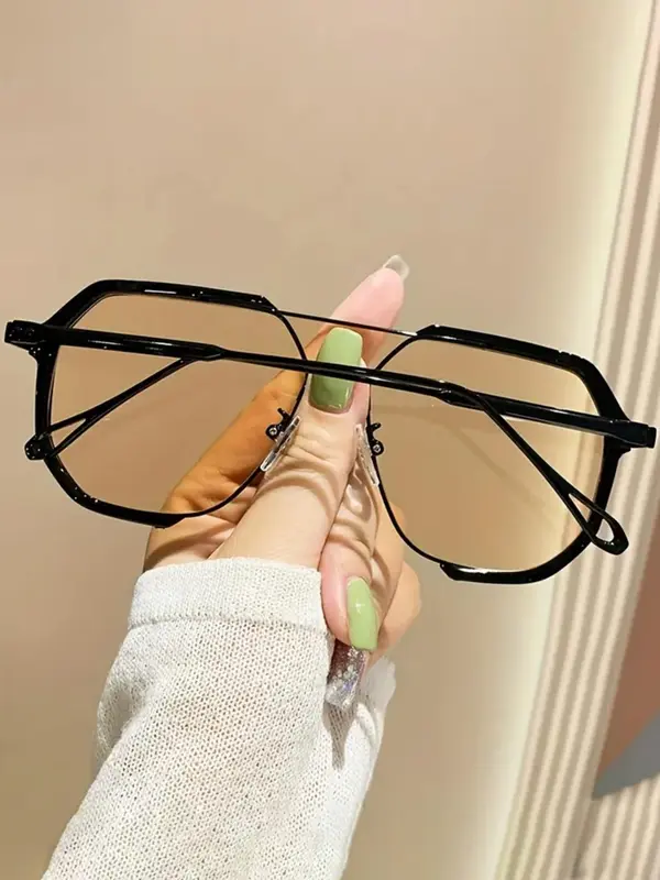 Sunglass Trends 2024 Flat Top Frame Sunglasses for Women, Stylish Aviator Designer Sunglasses for Men, Chic Travel Essentials, Driving Back To School, for Fall, 80s Fashion 2