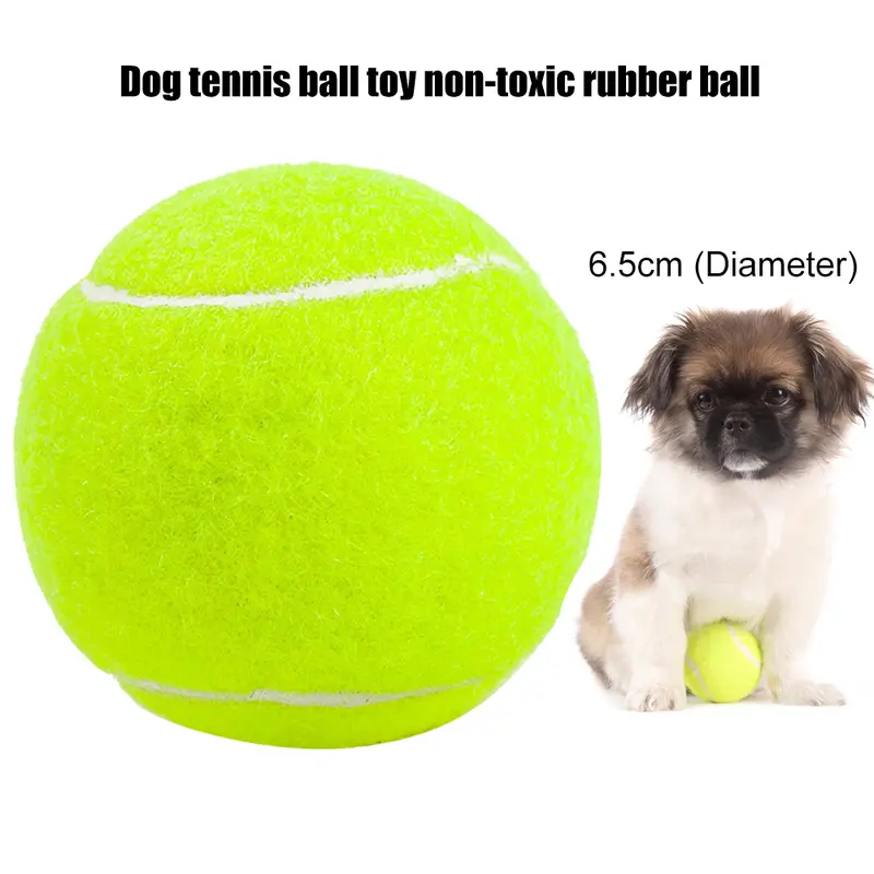 Ijygrdk-Bóng Tennis Cao Su Bền, Không Độc Hại, Đồ Chơi Cho Chó, Trò Chơi Bắt Thú Cưng, Huấn Luyện, 6.5 Cm 0