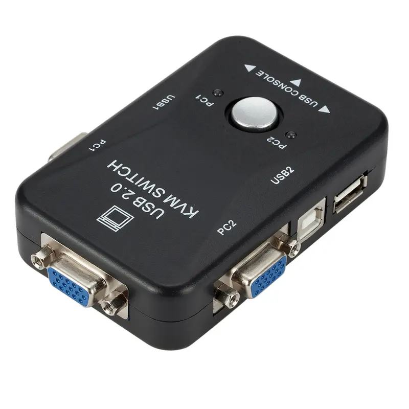 Hộp Công tắc KVM, 2 cổng USB 2.0, với chuột và bàn phím, video VGA, cho PC 4