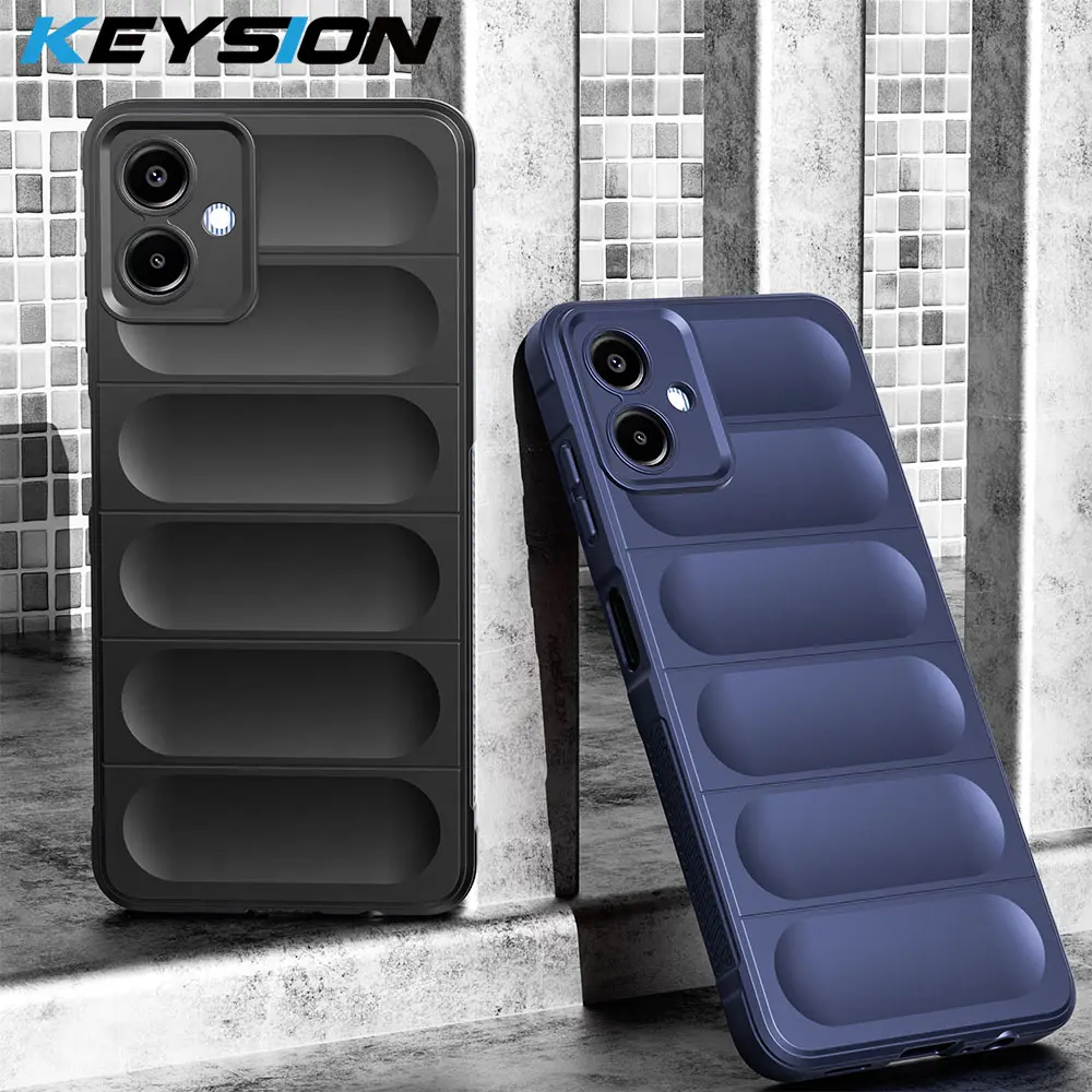 KEYSION Shockproof Matte Case for Samsung A06 A05 A04 A04e Soft Silicone Anti-skid Phone Back Cover for Galaxy A04 A04e A05 A06