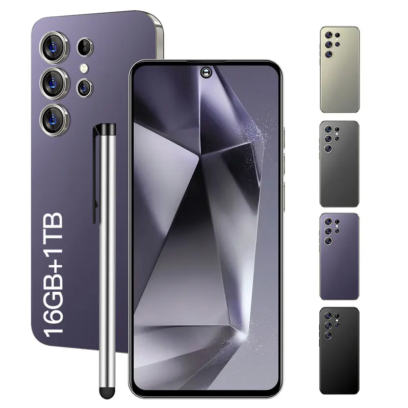Điện Thoại Di Động S24 Ultra, Điện Thoại Thông Minh Màn Hình Lớn 7,3 Inch, RAM 16 + ROM 1T, Giá Thấp, Bán Chạy Xuyên Biên Giới, Giá Nhà Máy Nguồn s24 5g s24 plus 4