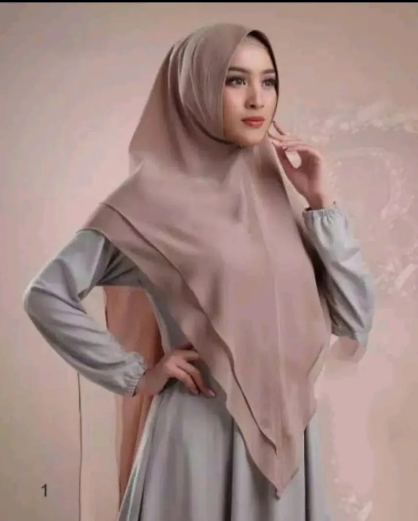 Hijab Khimar Lancip Polos Jilbab Instan Ceruty BabyDoll Punya Hijab Muslim Kerudung Syari Doll Layer Ceruti Ceruti
